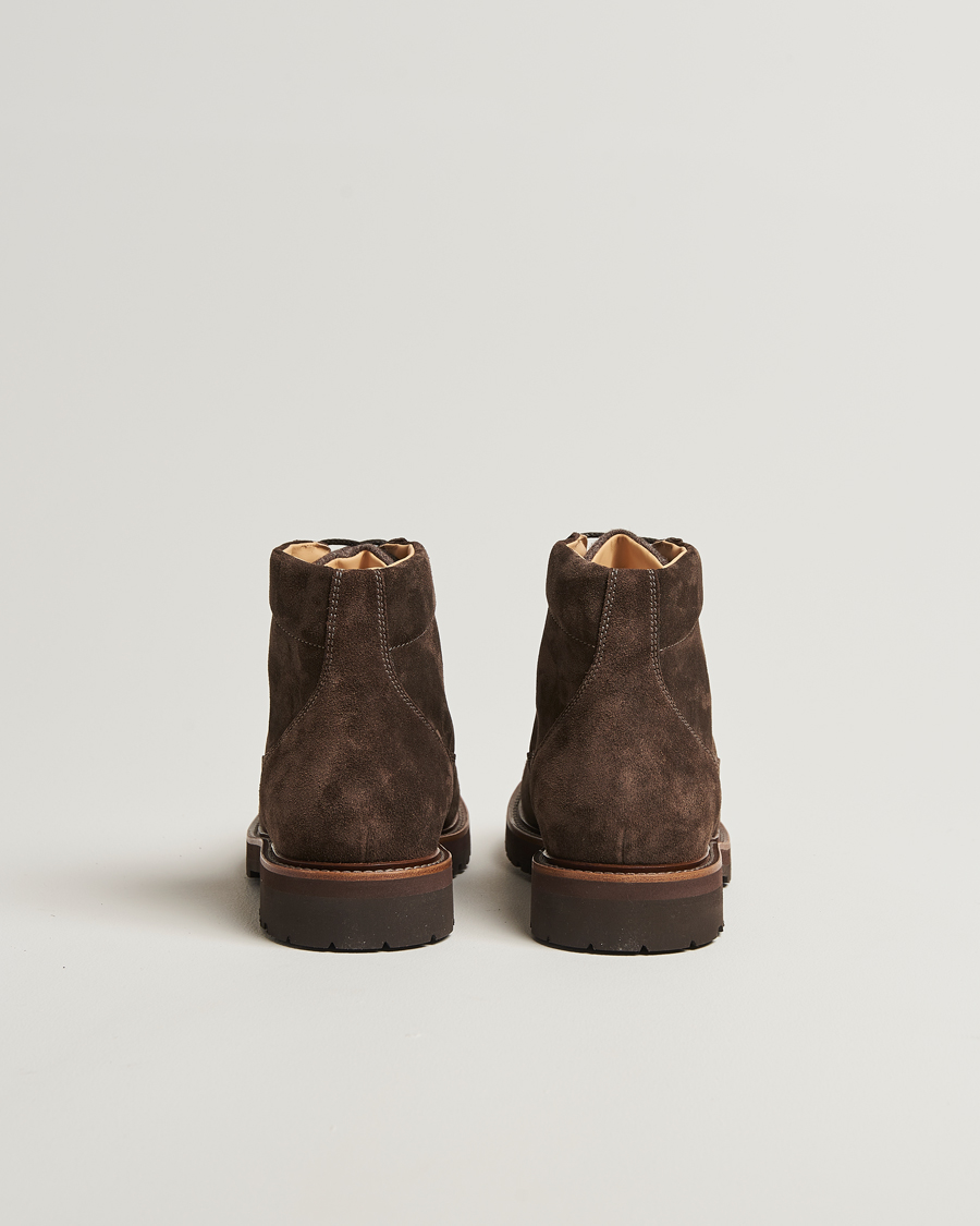 Herre | Støvler | Brunello Cucinelli | Lace Up Boots Dark Brown Suede