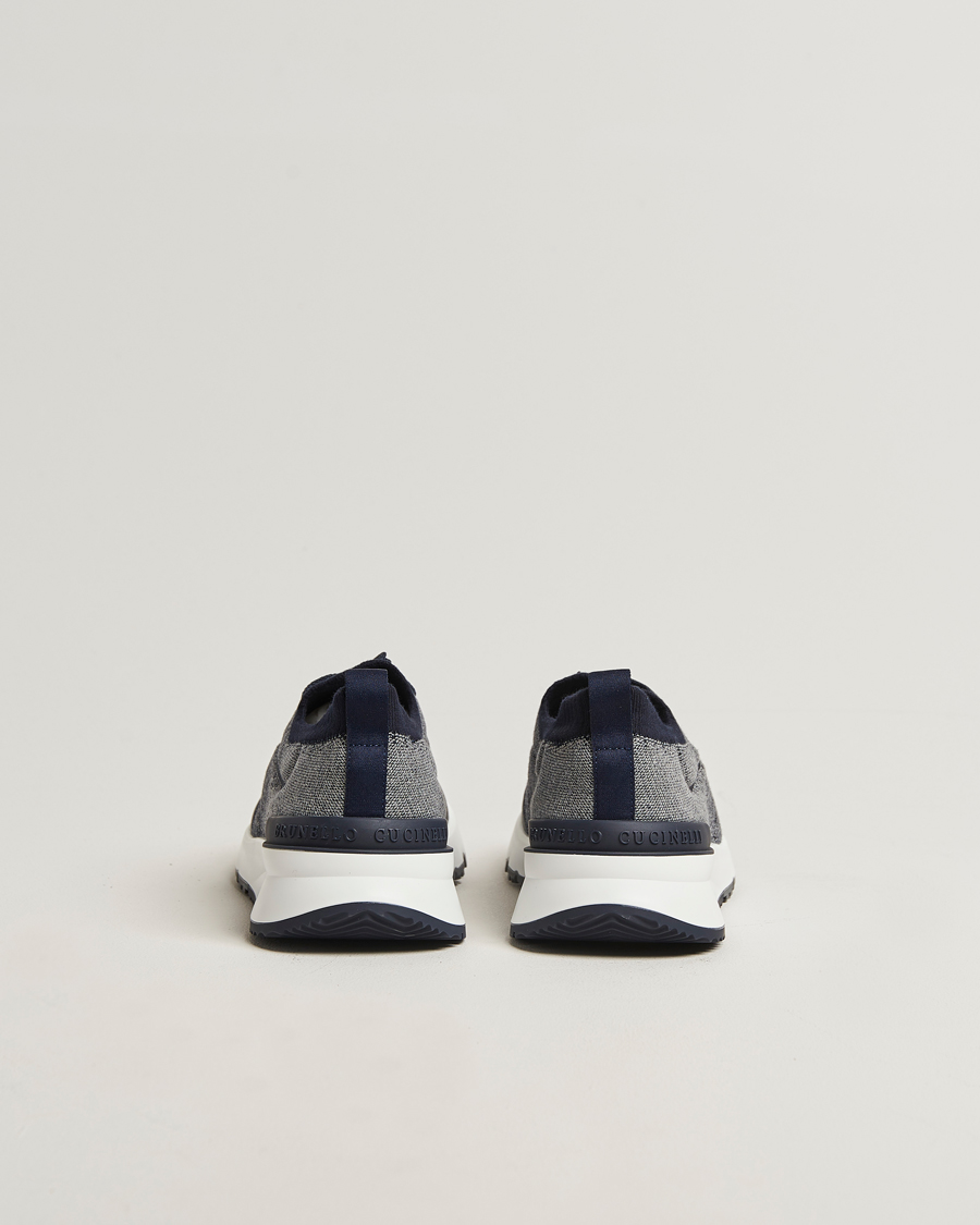 Herre | Sneakers | Brunello Cucinelli | Flannel Running Sneakers Navy