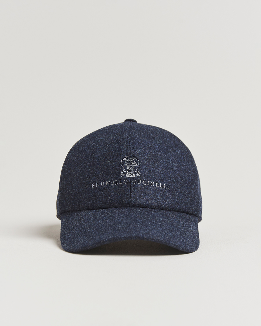 Herre | Hatte & kasketter | Brunello Cucinelli | Flannel Cap Navy
