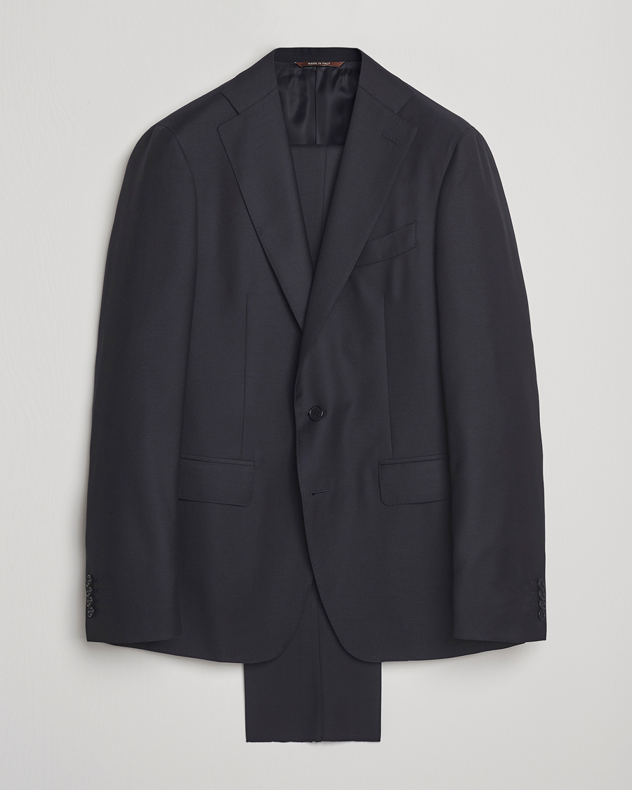 Herre | Jakkesæt | Canali | Capri Wool 130s Suit Dark Blue