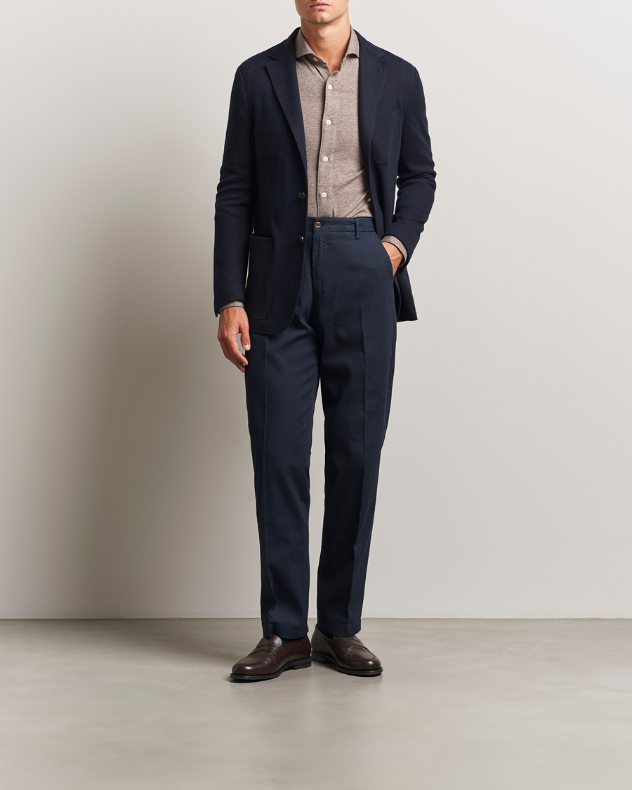 Herre | Blazere & jakker | Canali | Cotton/Cashmere Jersey Blazer Navy