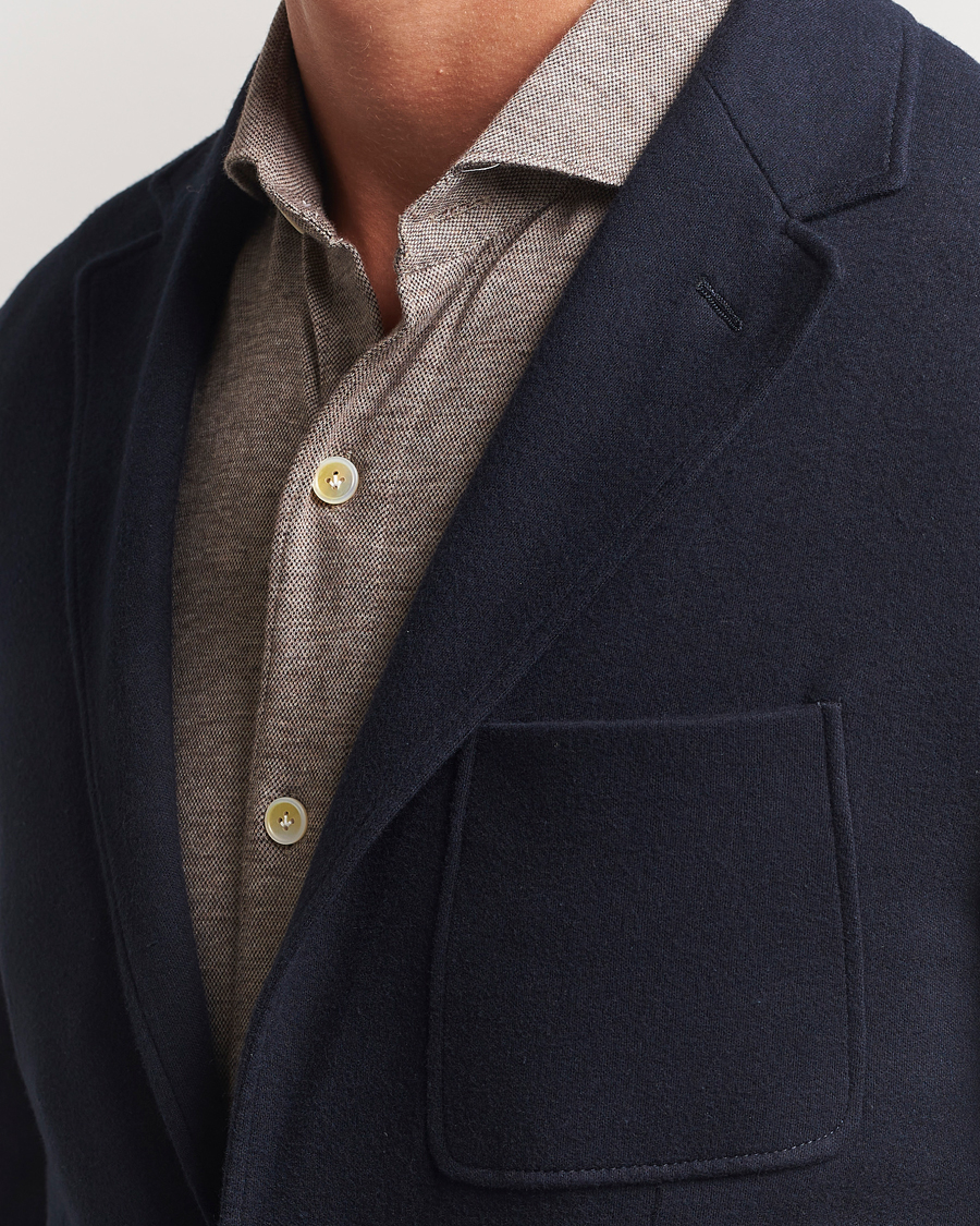 Herre | Blazere & jakker | Canali | Cotton/Cashmere Jersey Blazer Navy