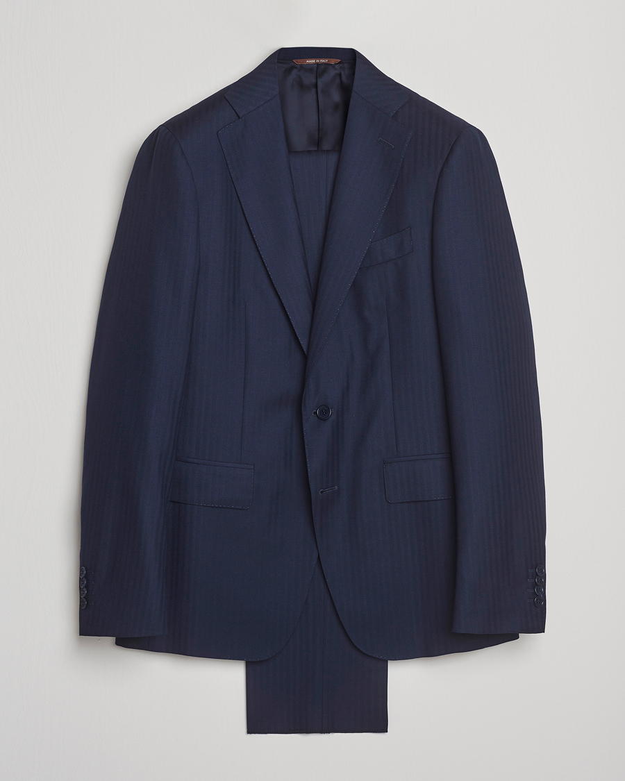 Herre | Jakkesæt | Canali | Capri Wool Suit Navy