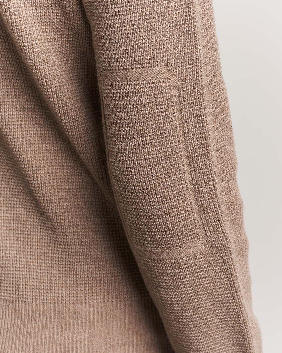 Herre | Trøjer | Canali | Wool/Cashmere Long Sleeve Polo Brown
