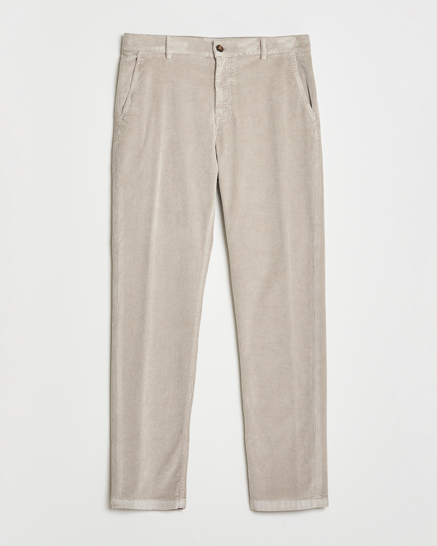 Herre | Bukser | Canali | Soft Corduroy Trousers Beige