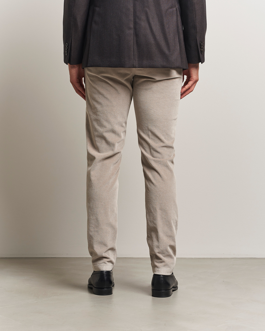 Herre | Bukser | Canali | Soft Corduroy Trousers Beige