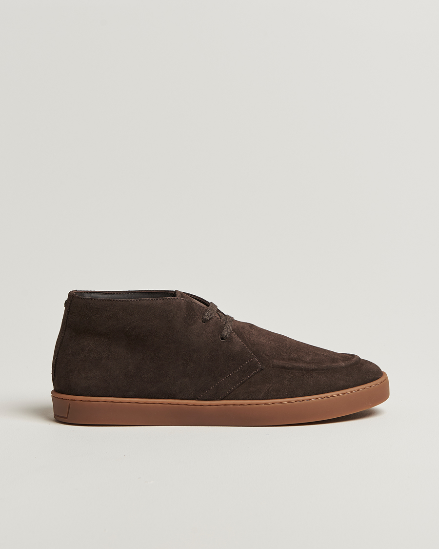 Herre | Støvler | Canali | Chukka Boots Dark Brown Suede