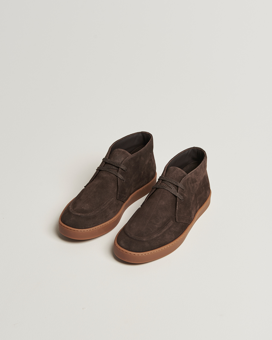 Herre | Støvler | Canali | Chukka Boots Dark Brown Suede