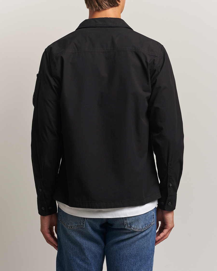 Herre | Skjorter | C.P. Company | Organic Cotton Gabardine Zip Overshirt Black