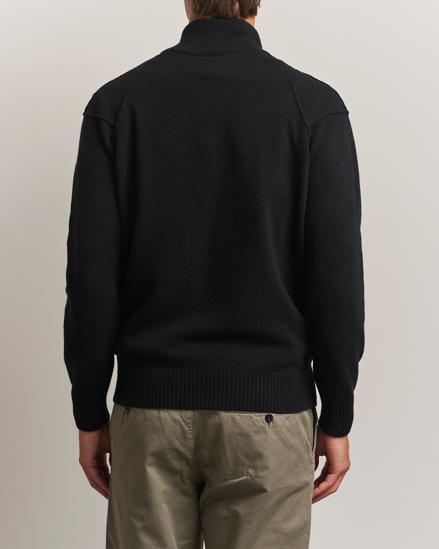 Herre | Trøjer | C.P. Company | Knitted Lambswool Half-Zip Black