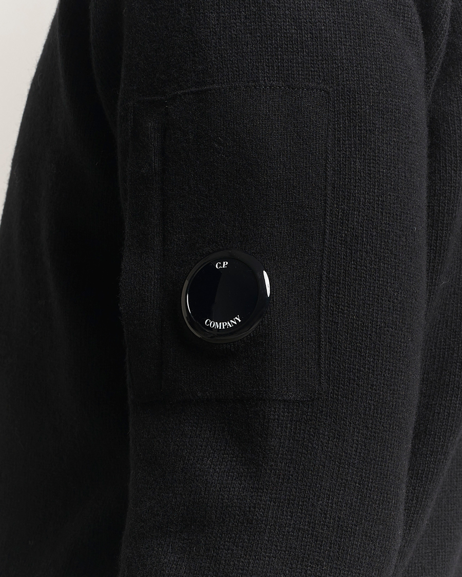 Herre | Trøjer | C.P. Company | Knitted Lambswool Half-Zip Black