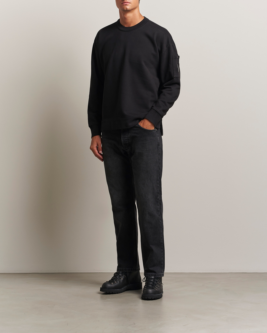 Herre | Trøjer | C.P. Company | Brushed Emerized Fleece Lens Sweatshirt Black