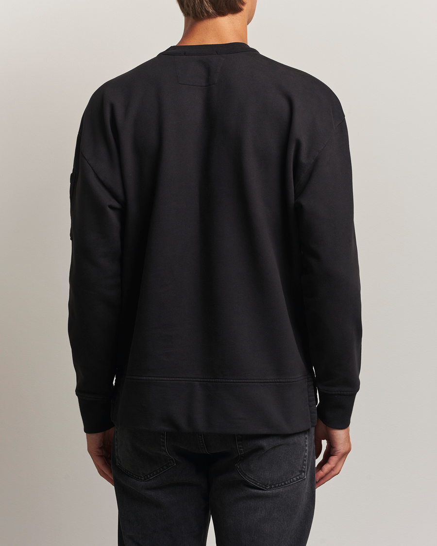 Herre | Trøjer | C.P. Company | Brushed Emerized Fleece Lens Sweatshirt Black