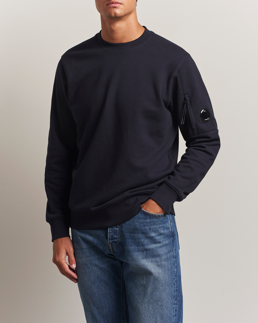 Herre | Trøjer | C.P. Company | Diagonal Raised Fleece Lens Sweatshirt Navy