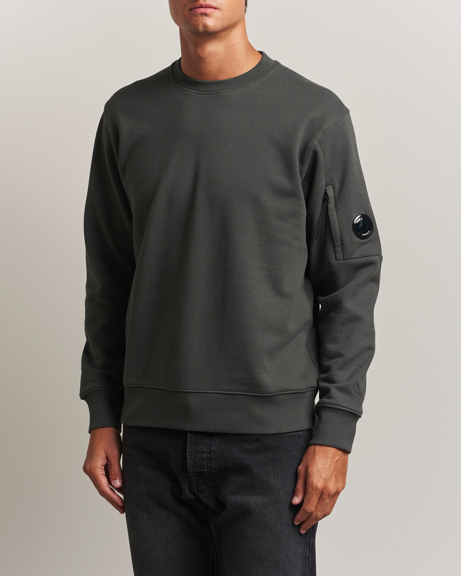 Herre | Trøjer | C.P. Company | Diagonal Raised Fleece Lens Sweatshirt Grey