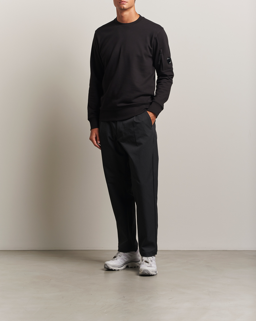 Herre | Trøjer | C.P. Company | Diagonal Raised Fleece Lens Sweatshirt Black