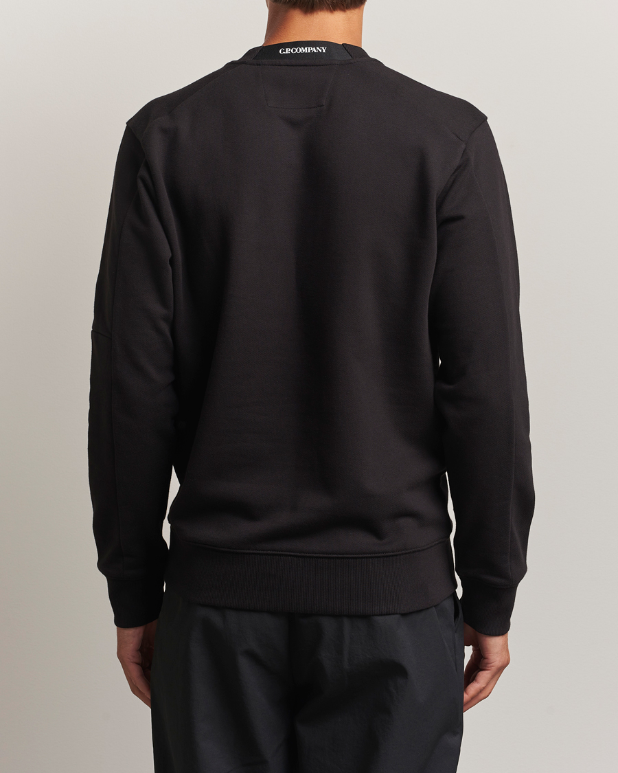 Herre | Trøjer | C.P. Company | Diagonal Raised Fleece Lens Sweatshirt Black