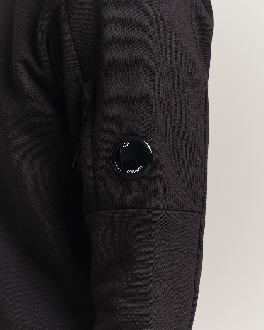 Herre | Trøjer | C.P. Company | Diagonal Raised Fleece Lens Sweatshirt Black