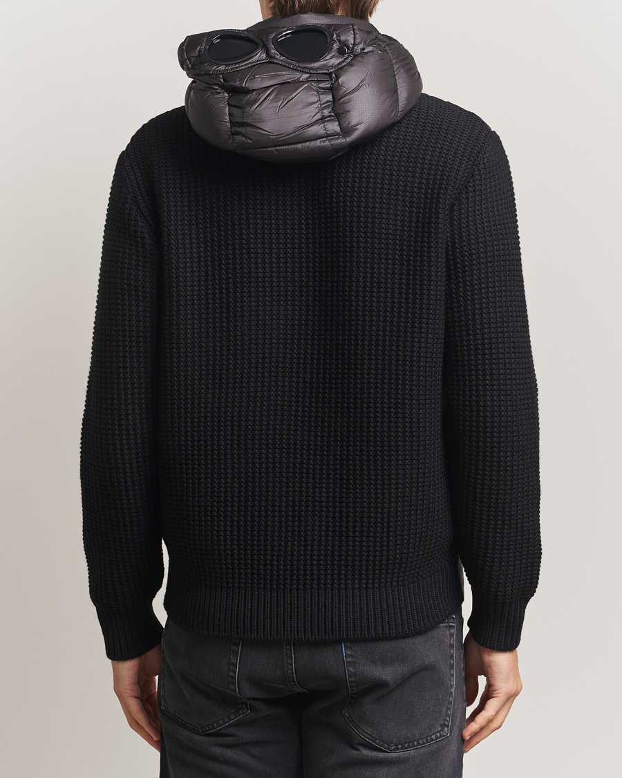 Herre | Jakker | C.P. Company | Merino Wool Padded Hybrid Hood Jacket Black