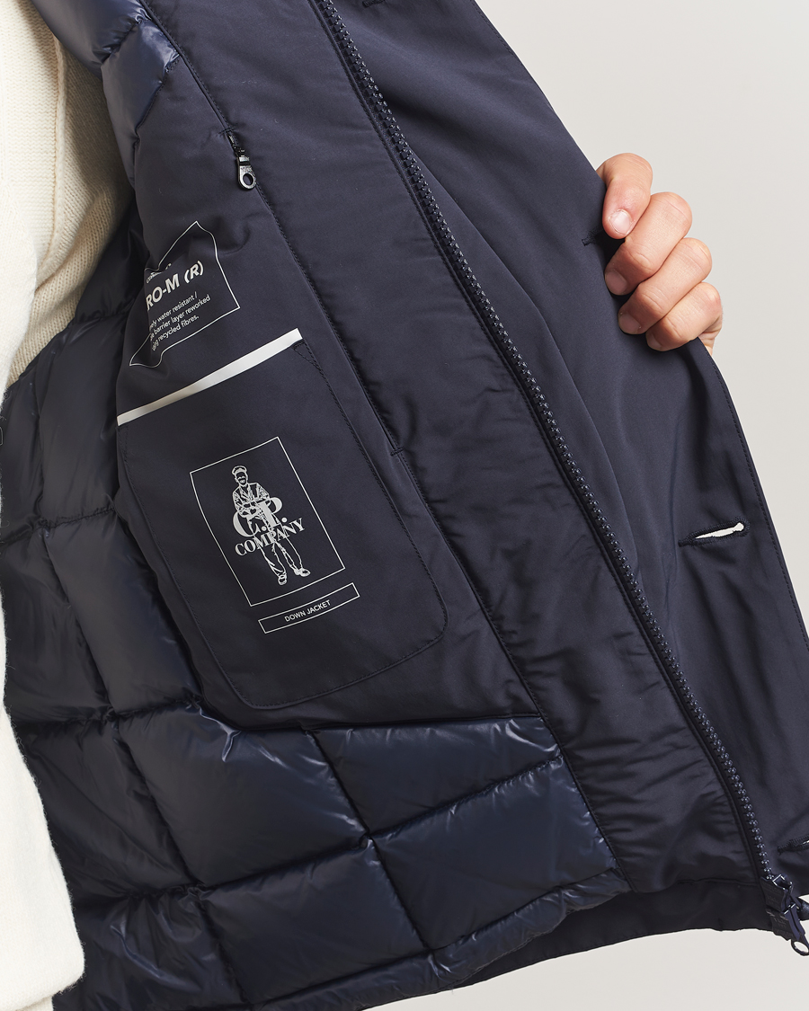 Herre | Jakker | C.P. Company | Micro M Recycled Padded Hood Jacket Navy