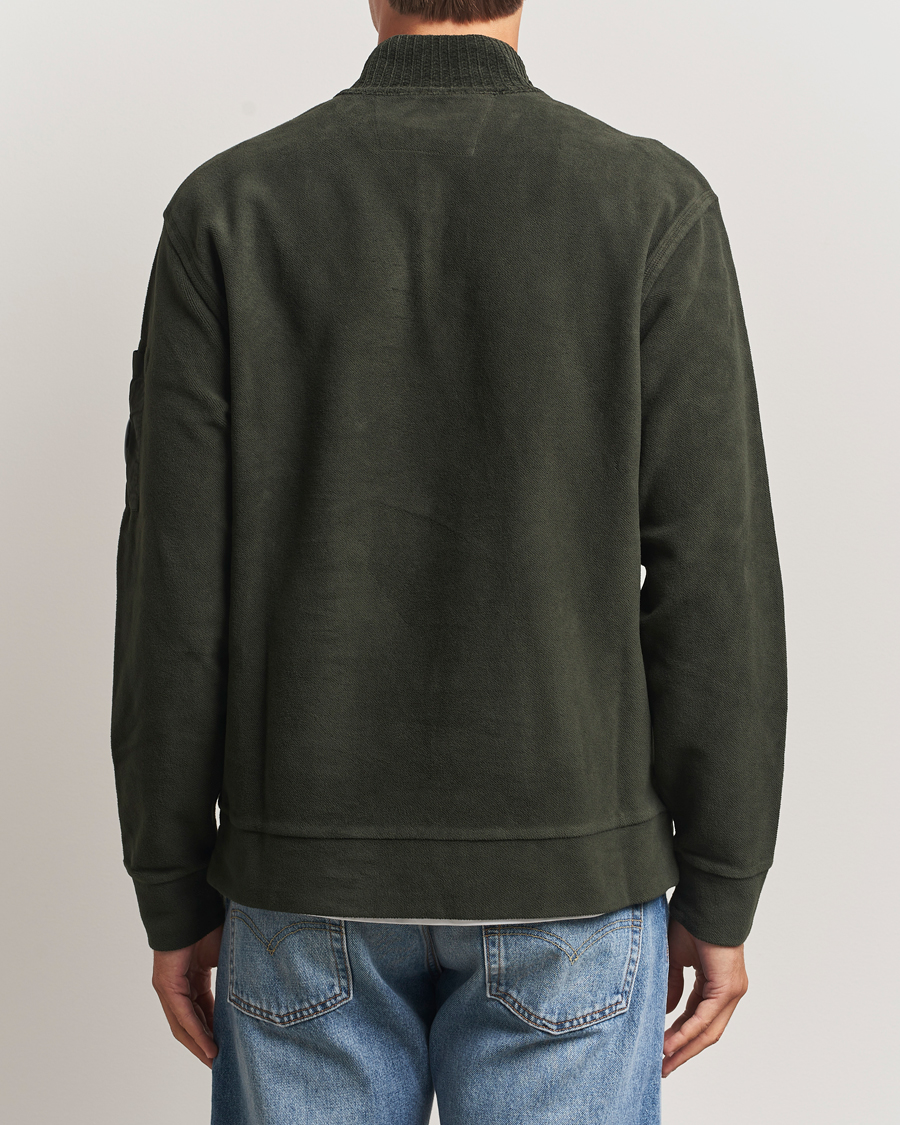 Herre | Trøjer | C.P. Company | Brushed Emerized Diagonal Fleece Half Zip Dark Green