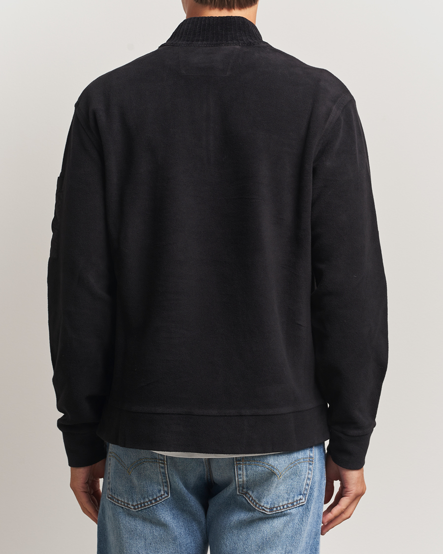 Herre | Trøjer | C.P. Company | Brushed Emerized Diagonal Fleece Half Zip Black