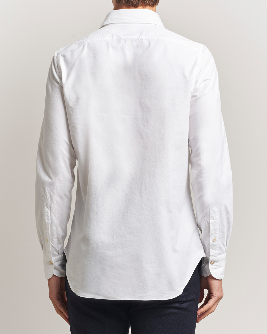Herre | Skjorter | Finamore Napoli | Gaeta Flannel Sport Shirt White