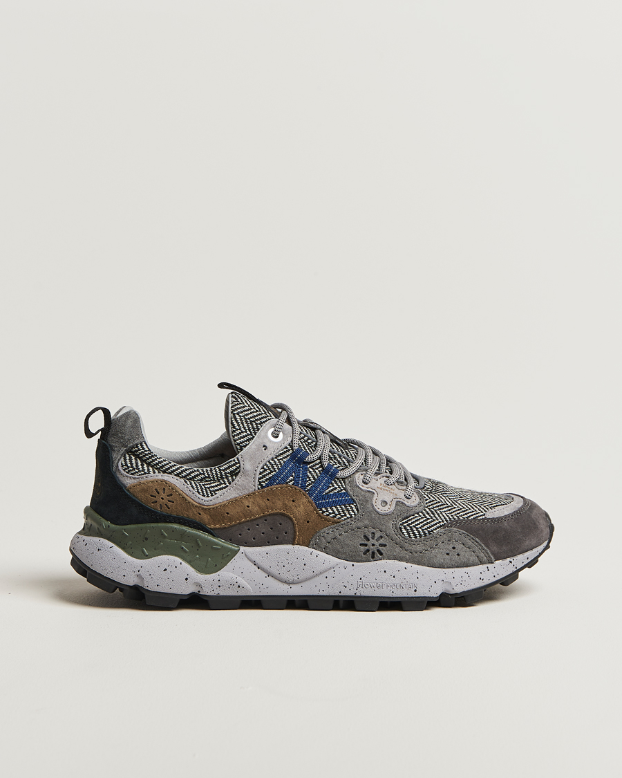 Herre | Sneakers | Flower Mountain | Yamano 3 Suede/Tweed Wool Sneaker Grey