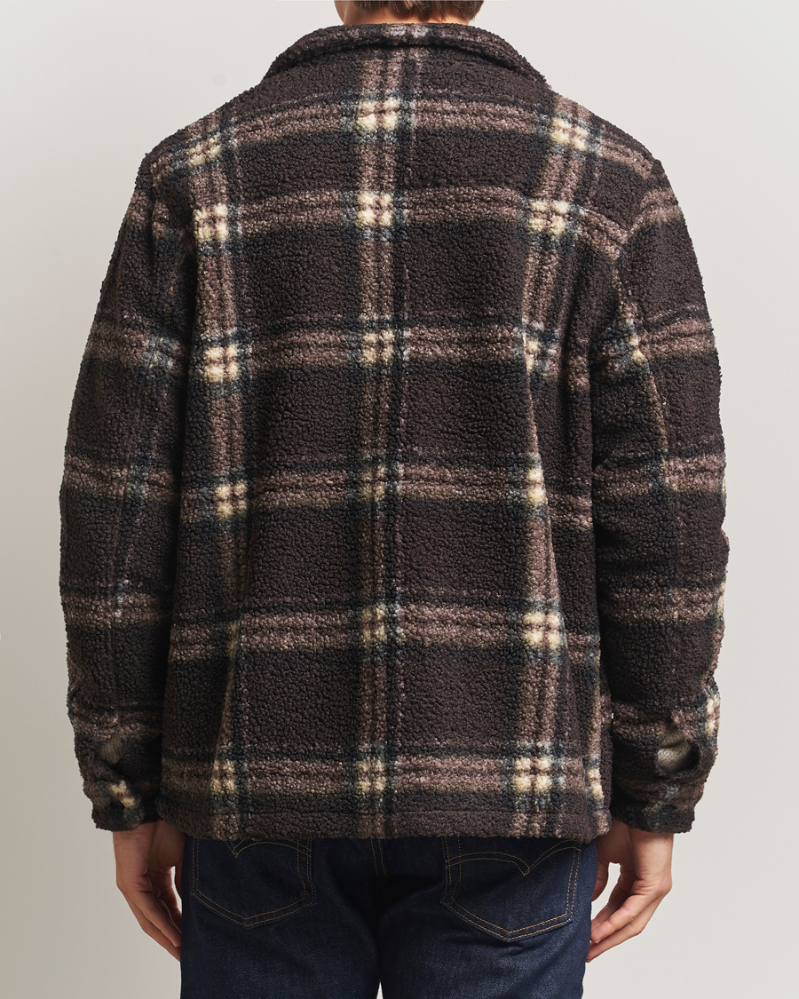Herre | Trøjer | Forét | Cabin Check Zip Fleece Brown