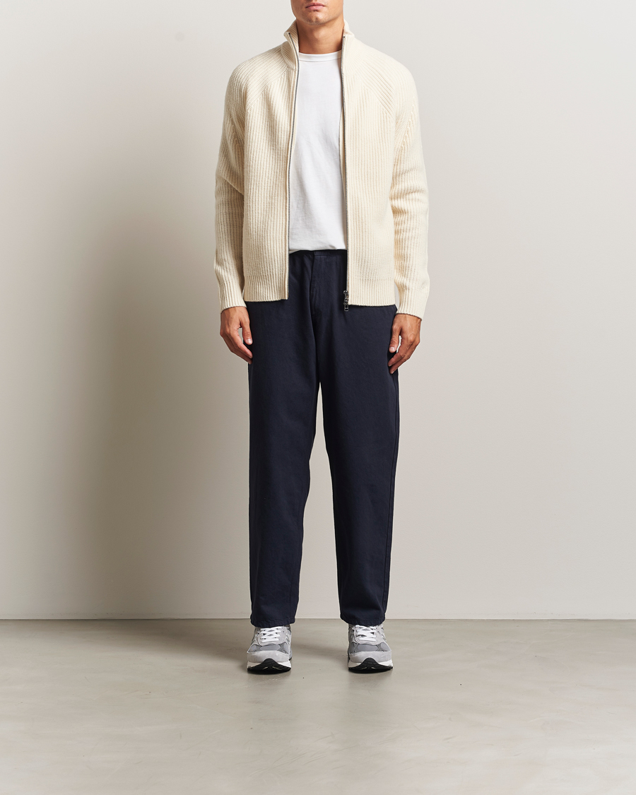 Herre | Trøjer | Forét | Delta Wool Zip Knit Cloud