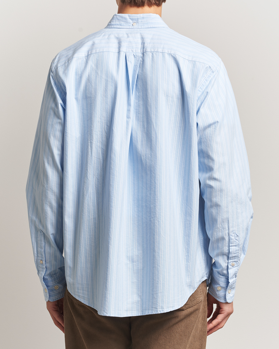 Herre | Skjorter | Forét | Flag Regular Fit Oxford Shirt Light Blue Stripe