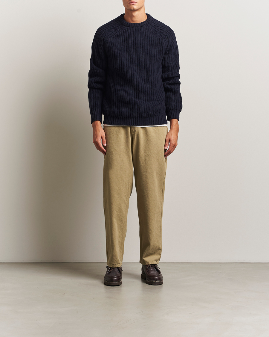 Herre | Trøjer | Forét | Trip Chunky Rib Knit Navy