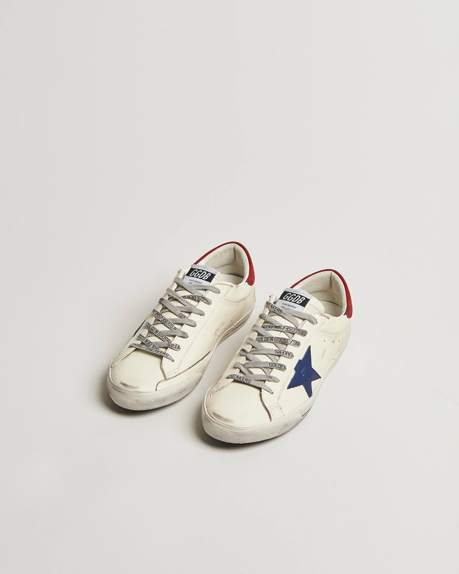 Herre | Sneakers | Golden Goose | Super-Star Sneakers White/Blue/Red