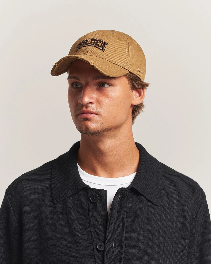Herre | Hatte & kasketter | Golden Goose | Embroidered Cotton Cap Beige