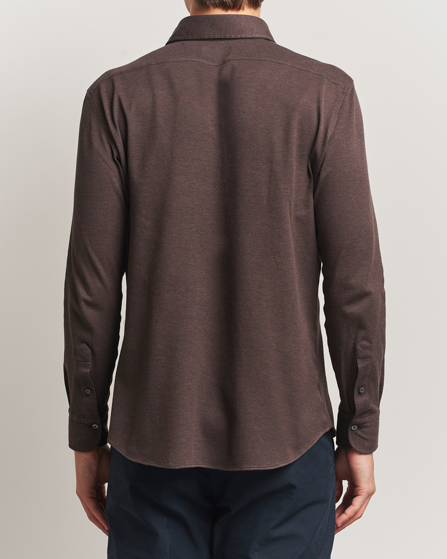 Herre | Skjorter | Grigio | Cotton Jersey Shirt Dark Brown