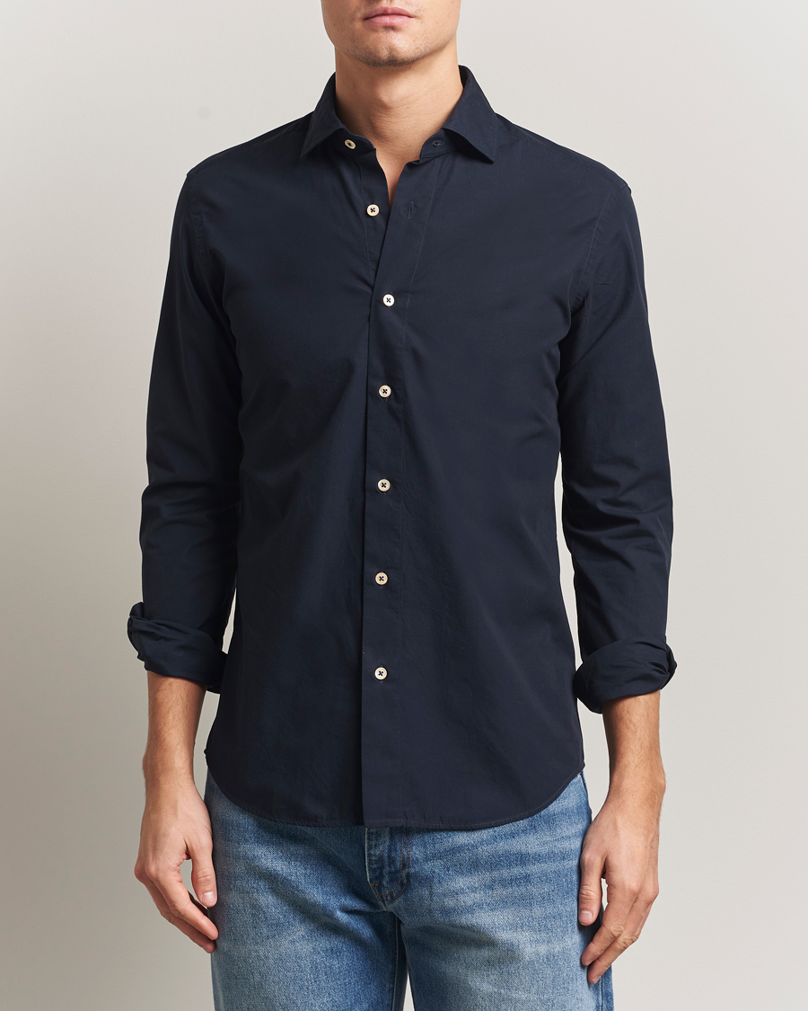 Herre | Skjorter | Grigio | Cotton Twill Shirt Navy