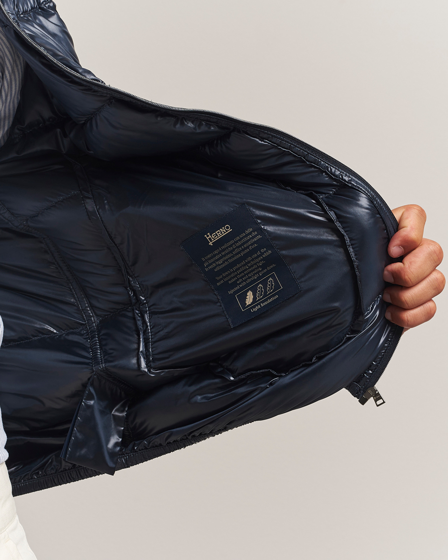 Herre | Jakker | Herno | Piumino Nylon Bomber Navy