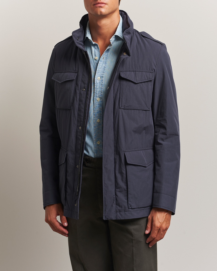 Herre | Jakker | Herno | Soft Nylon Field Jacket Navy