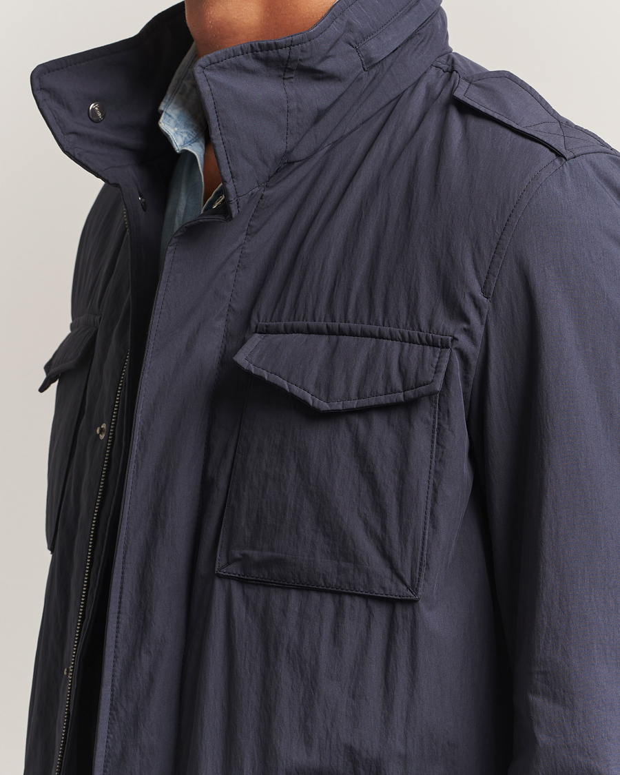 Herre | Jakker | Herno | Soft Nylon Field Jacket Navy