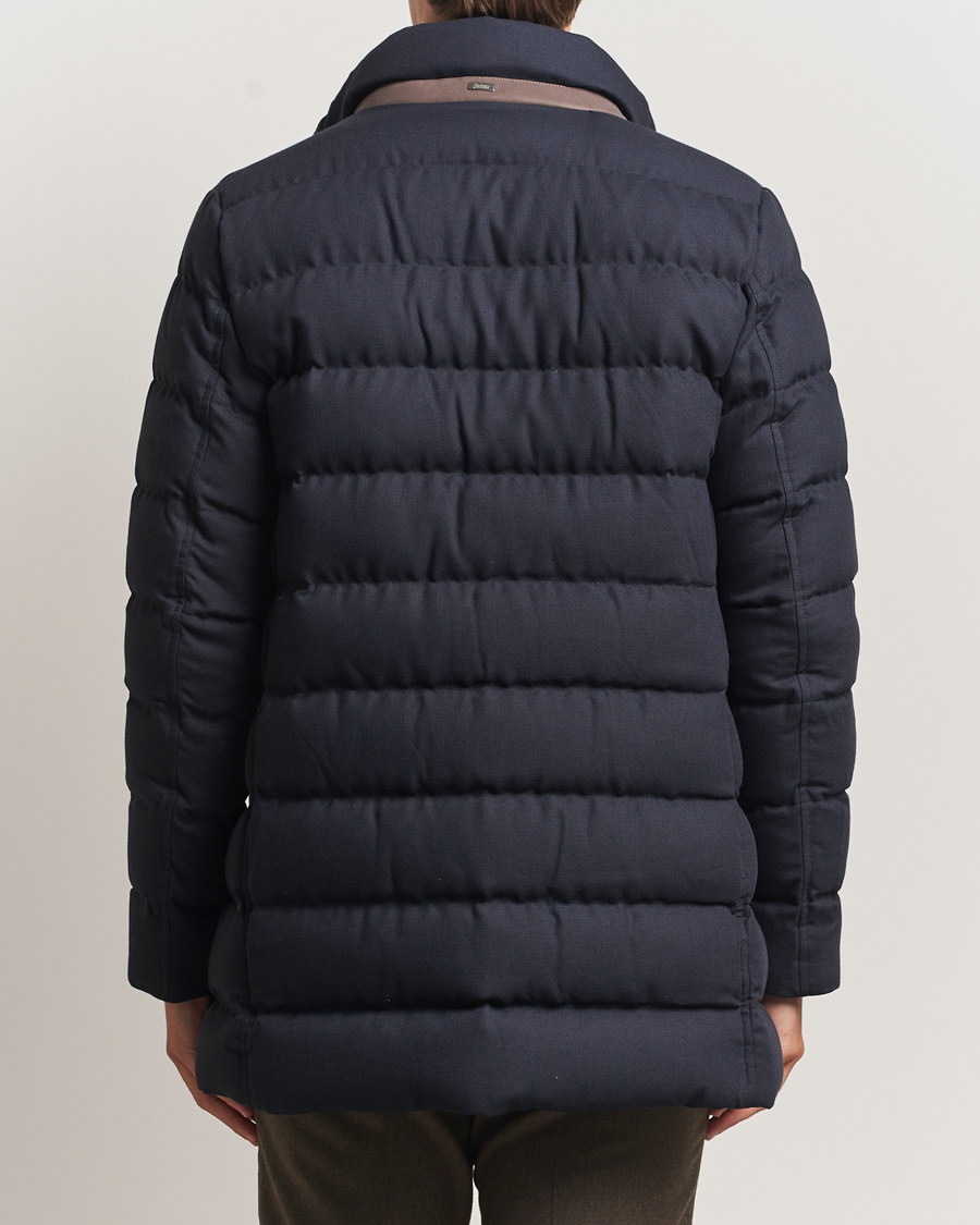 Herre | Jakker | Herno | Flannel Down Coat Navy