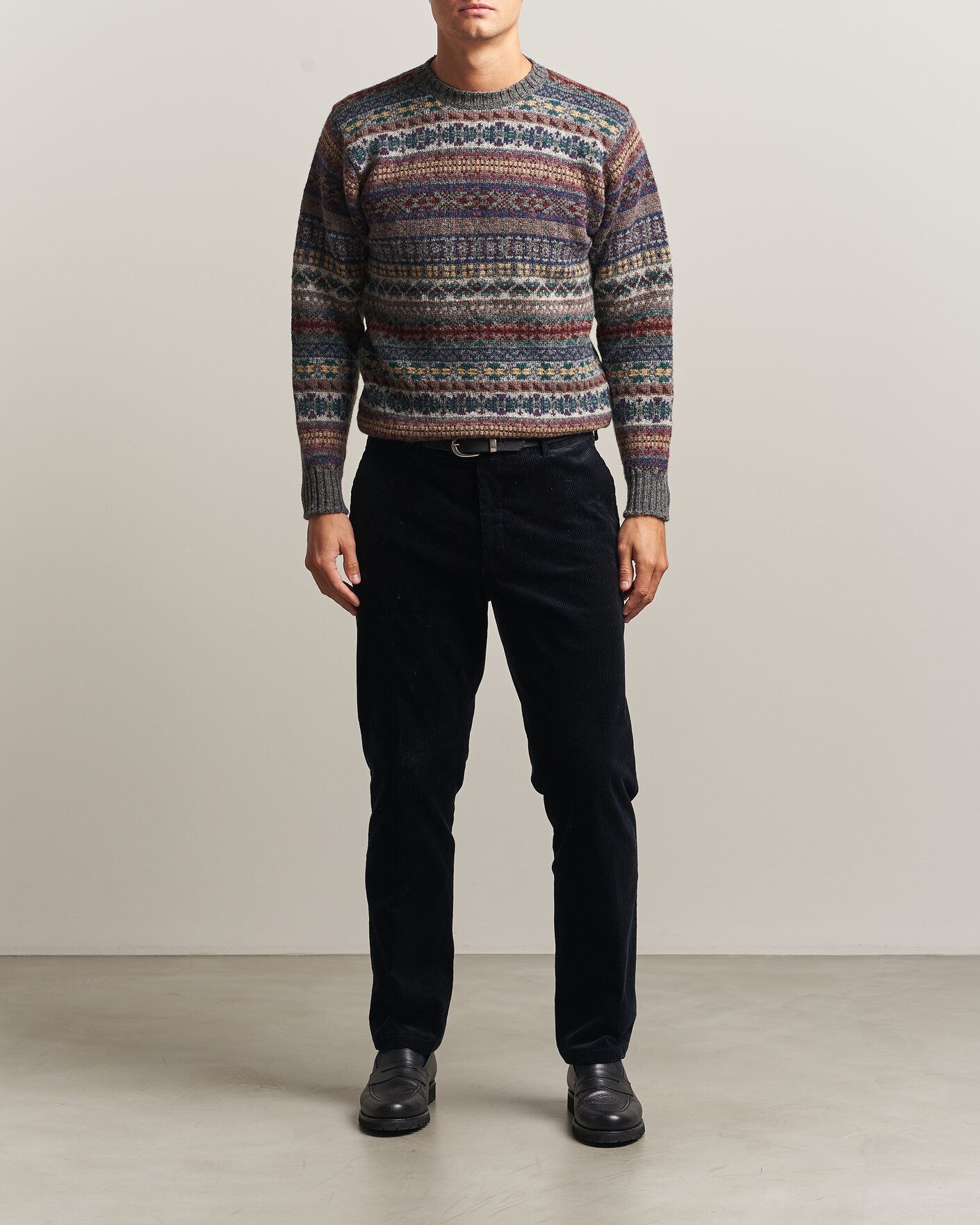 Herre | Trøjer | Jamieson's of Shetland | Jamiesons Of Shetland All Over Fair Isle Pullover Crew Neck Multi