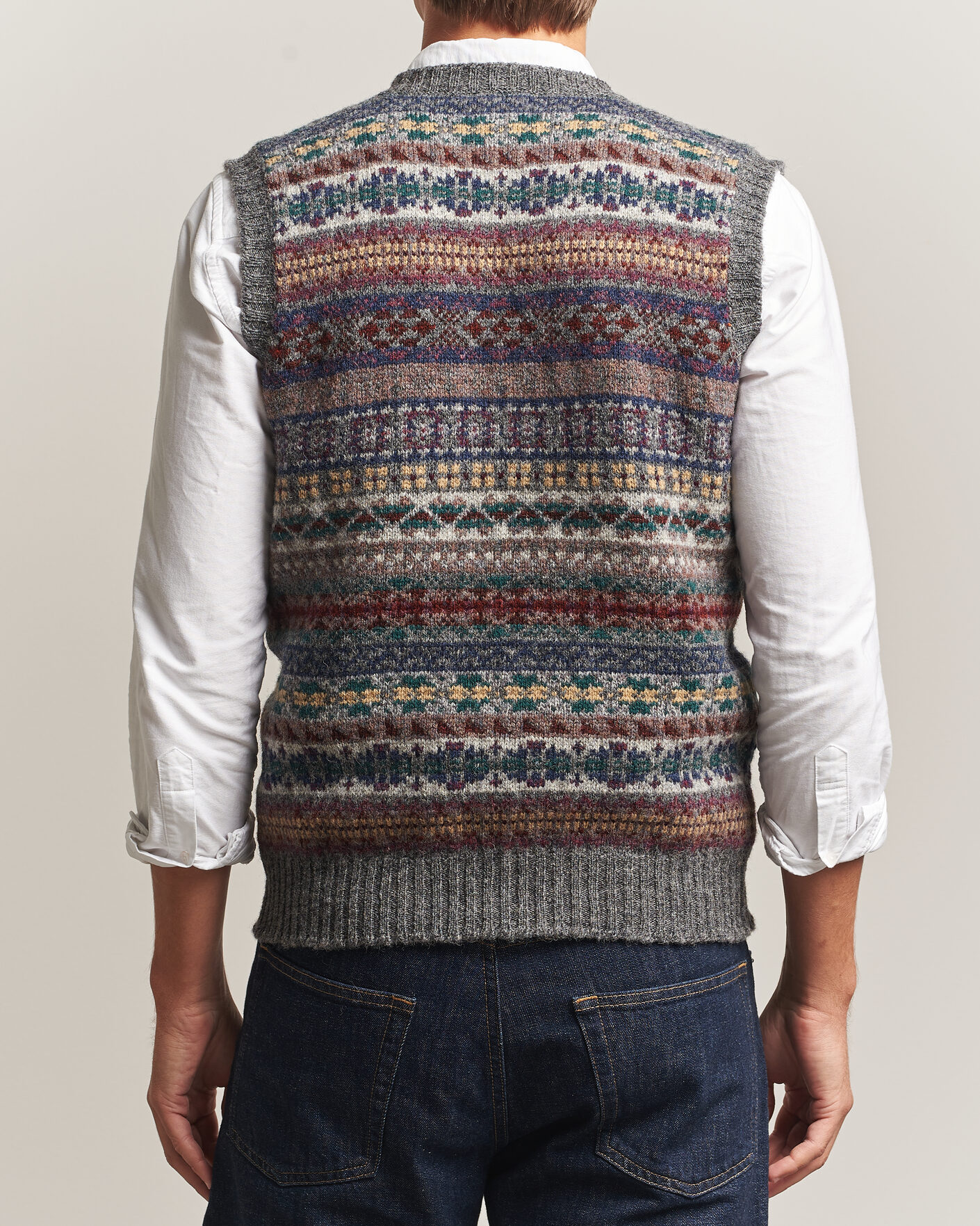 Herre | Trøjer | Jamieson's of Shetland | Jamiesons Of Shetland All Over Fair Isle Slipover Multi