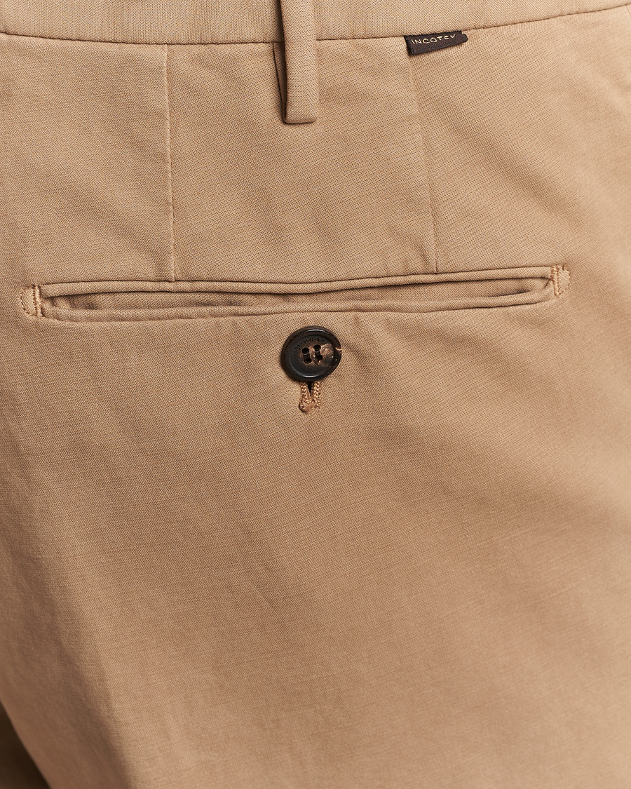 Herre | Bukser | Incotex | Regular Fit Cotton Stretch Chinos Beige