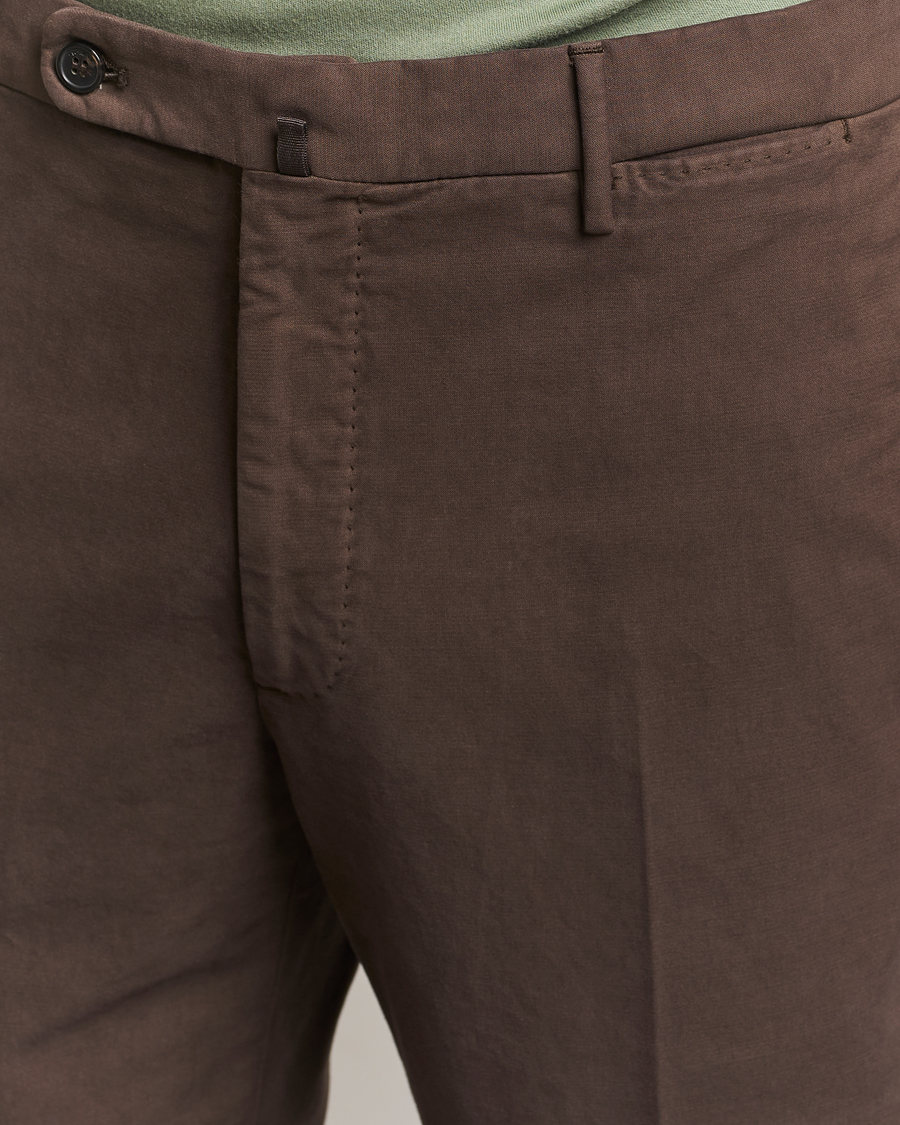 Herre | Bukser | Incotex | Regular Fit Cotton Stretch Chinos Dark Brown