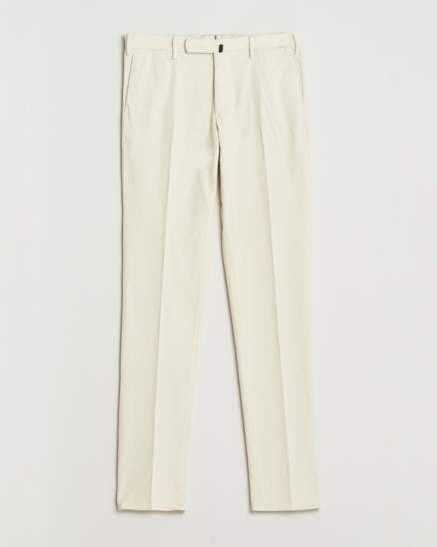 Herre | Bukser | Incotex | Slim Fit Baby Corduroy Trousers Off White