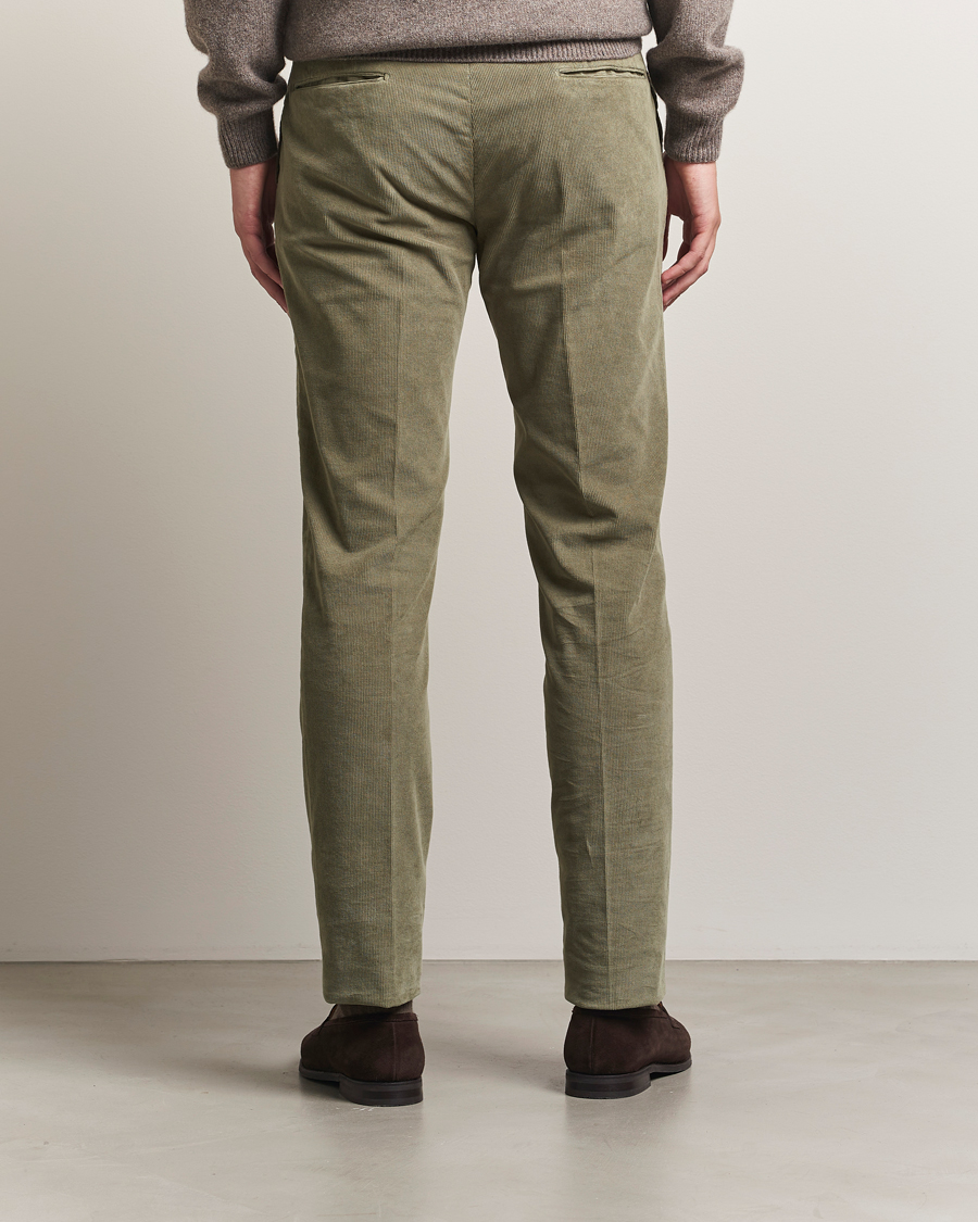 Herre | Bukser | Incotex | Slim Fit Baby Corduroy Trousers Sage