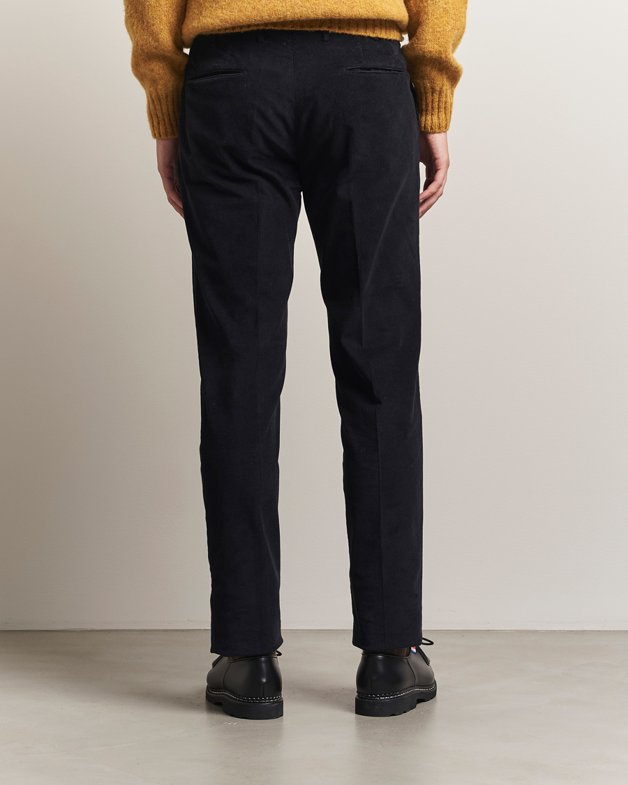 Herre | Bukser | Incotex | Slim Fit Baby Corduroy Trousers Navy
