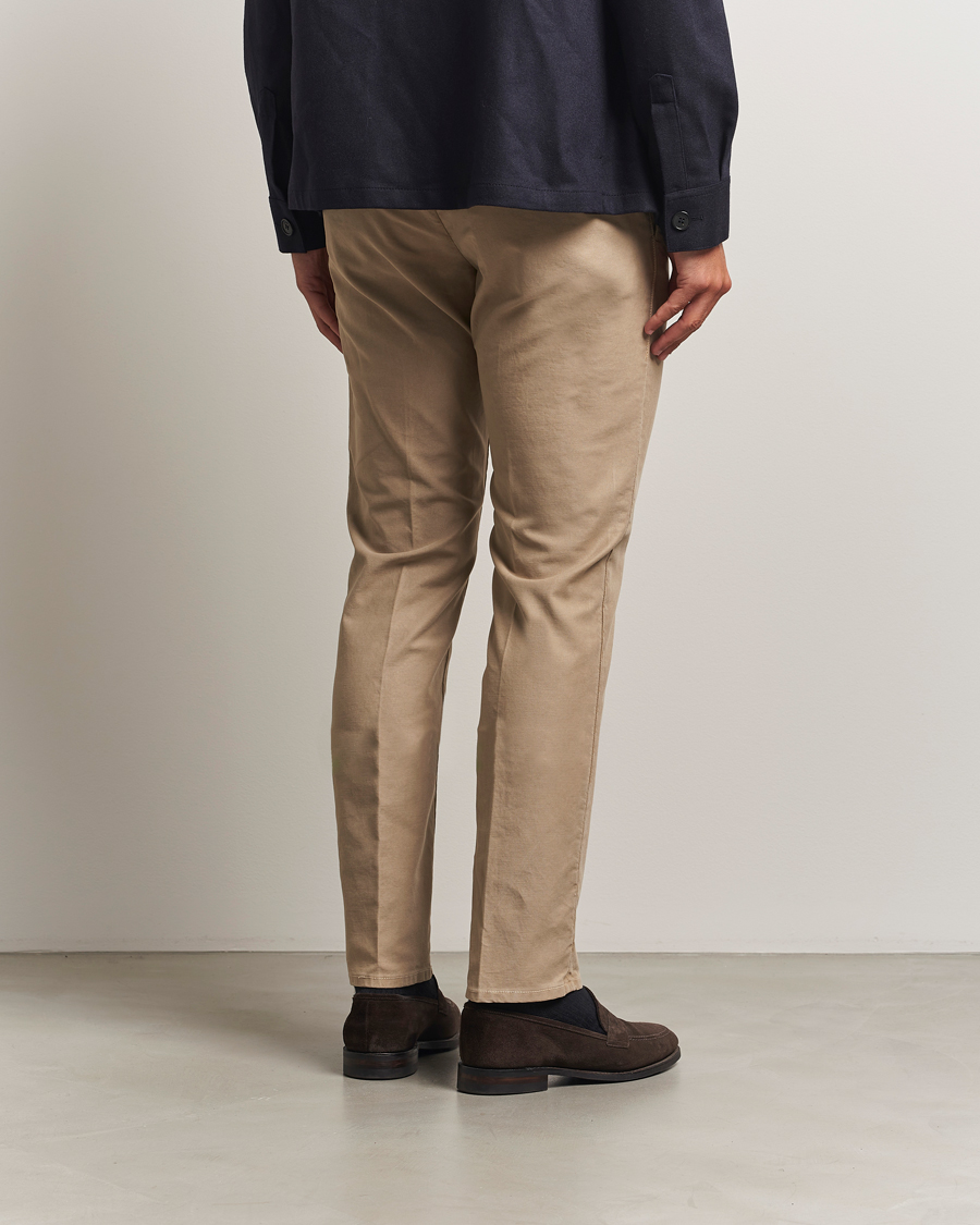 Herre | Bukser | Incotex | Slim Fit Garment Dyed Slacks Beige