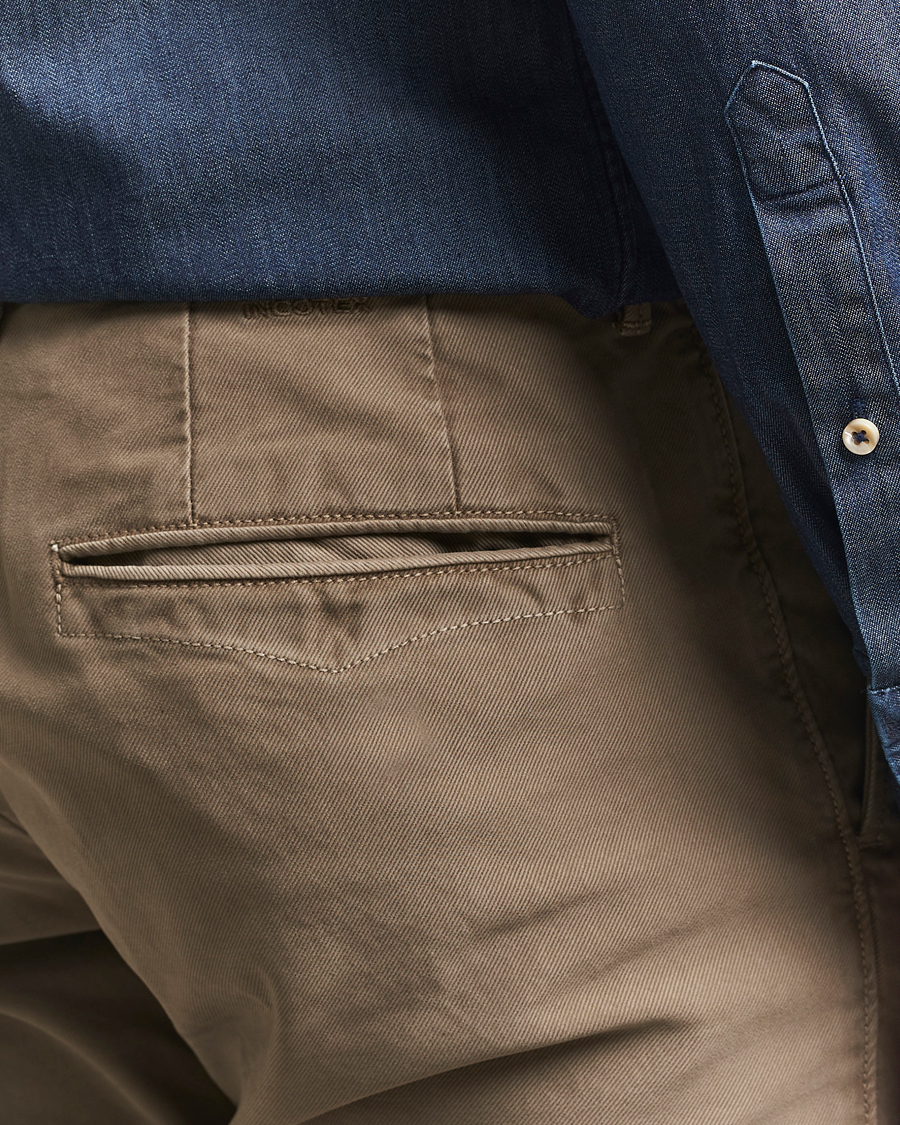 Herre | Bukser | Incotex | Slim Fit Garment Dyed Slacks Taupe