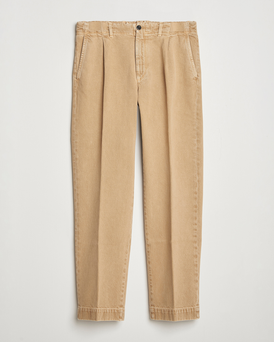 Herre | Bukser | Incotex | Regular Fit Bull Denim Slacks Beige